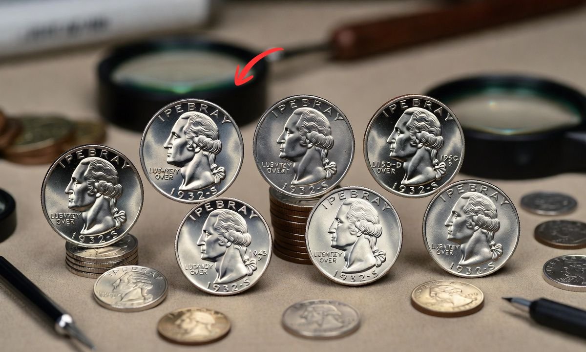 9 Washington Quarters